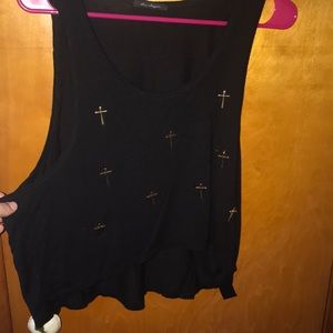 tank top with gold crosses